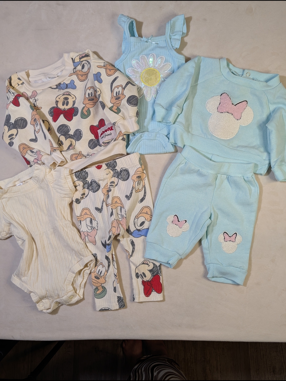 Official Disney Baby Bundle - Sweater & Pant Sets With Bonus Bodysuit